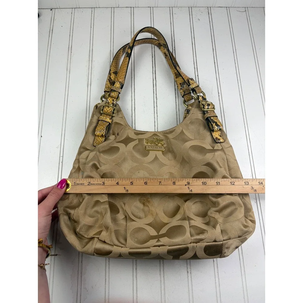 Coach Vintage Y2K Madison Op Art Sateen Maggie Shoulder Bag Purse